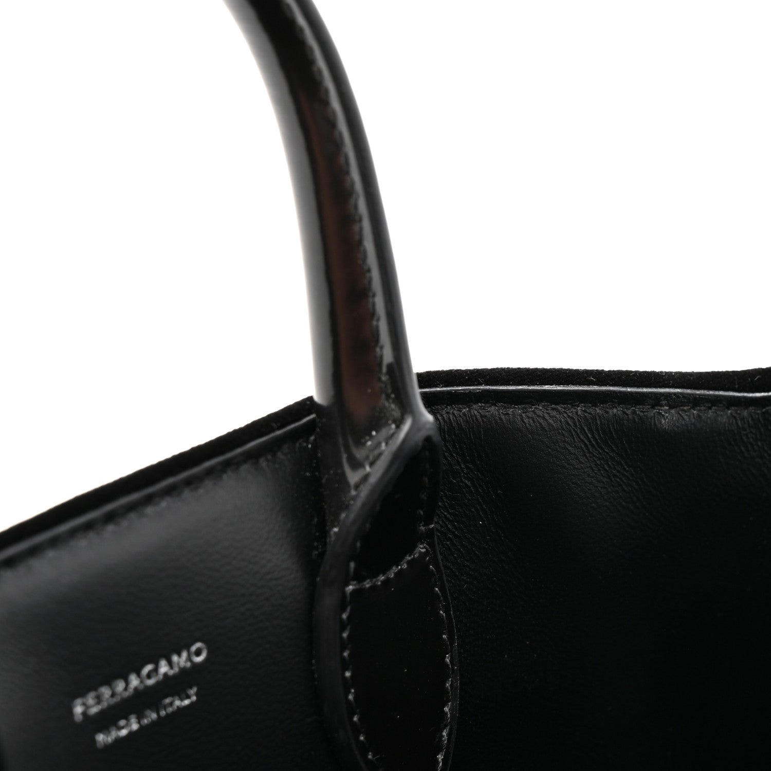 Salvatore Ferragamo Velvet Strass XS Hug Bag Black 1796480
