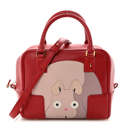 Loewe X SPIRITED AWAY Calfskin Bo Mouse Amazona 19 Red 1 of 9