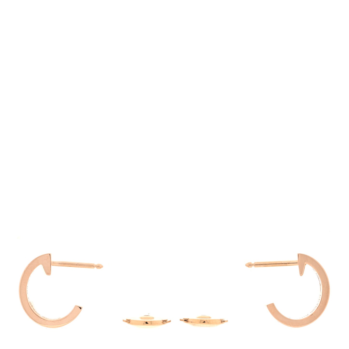 18K Pink Gold Small LOVE Hoop Earrings