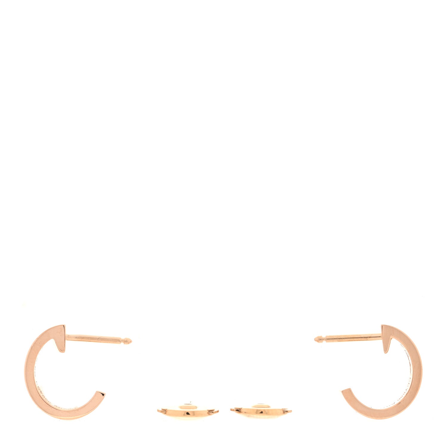 Cartier 18K Pink Gold Small LOVE Hoop Earrings 3 of 5