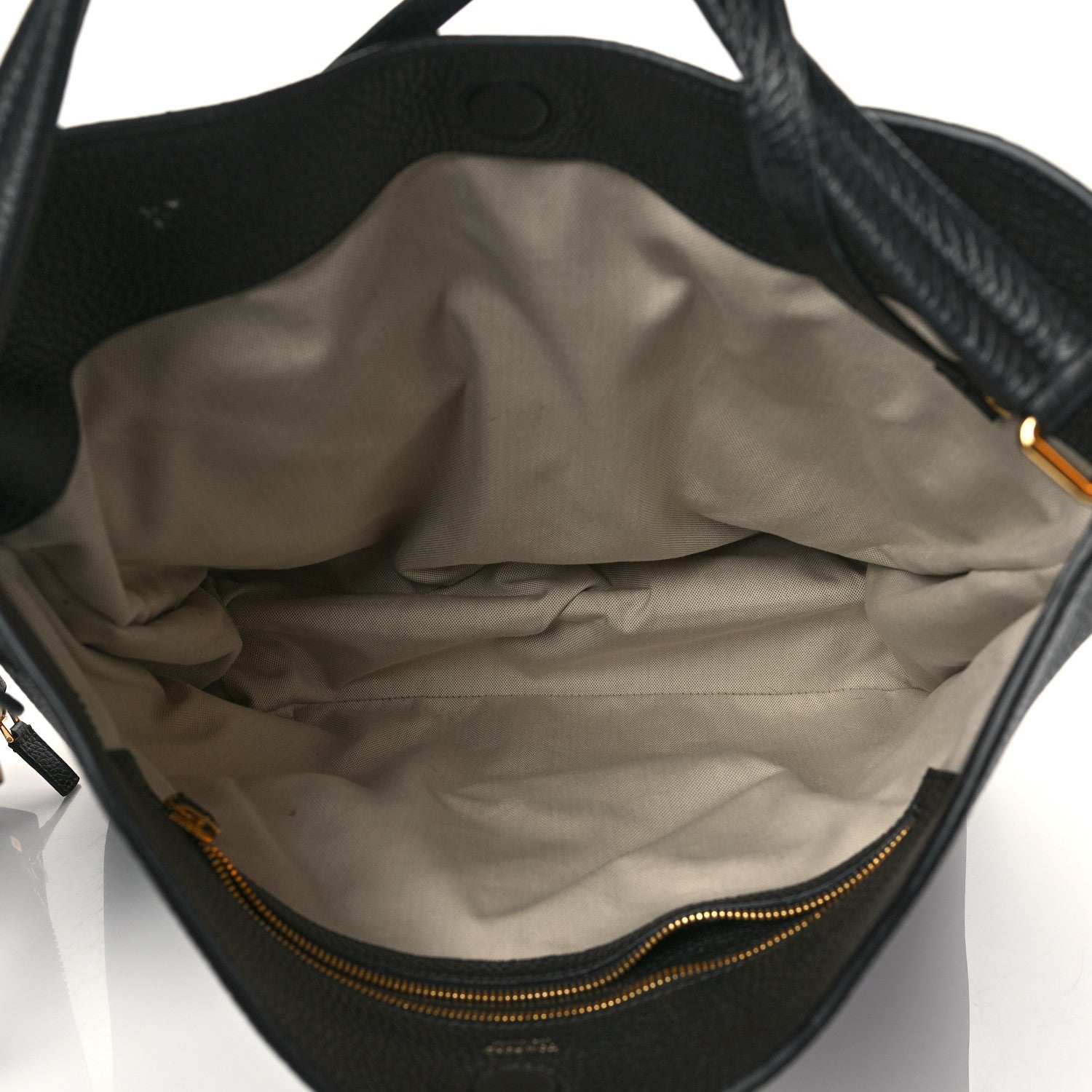 Tom Ford Pebbled Calfskin Small Alix Padlock Zip Hobo Bag Black 6 of 10