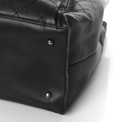 Chanel Calfskin Stitched Large Urban Luxury Drawstring Backpack Black 9 of 11