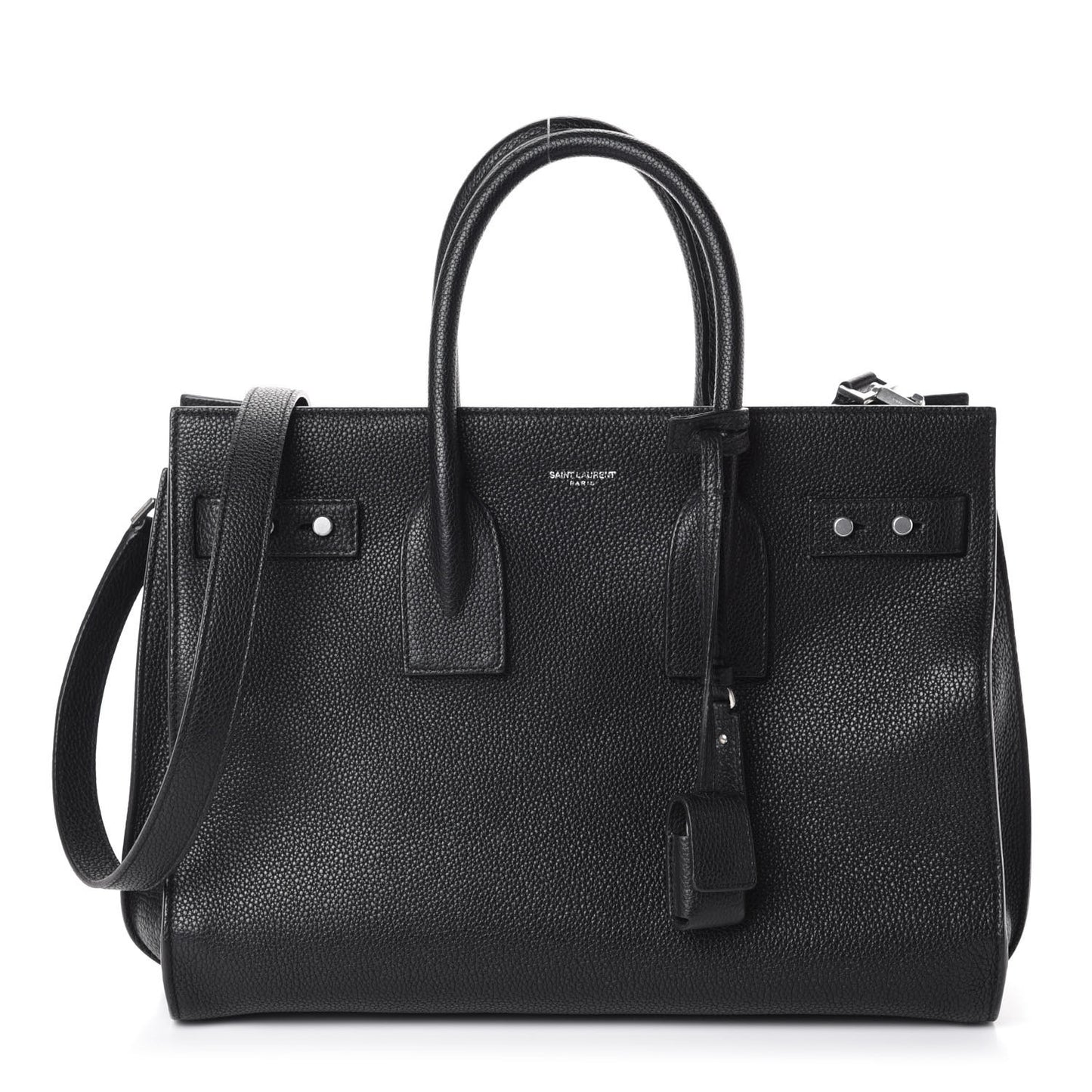 Grained Calfskin Small Supple Sac De Jour Black