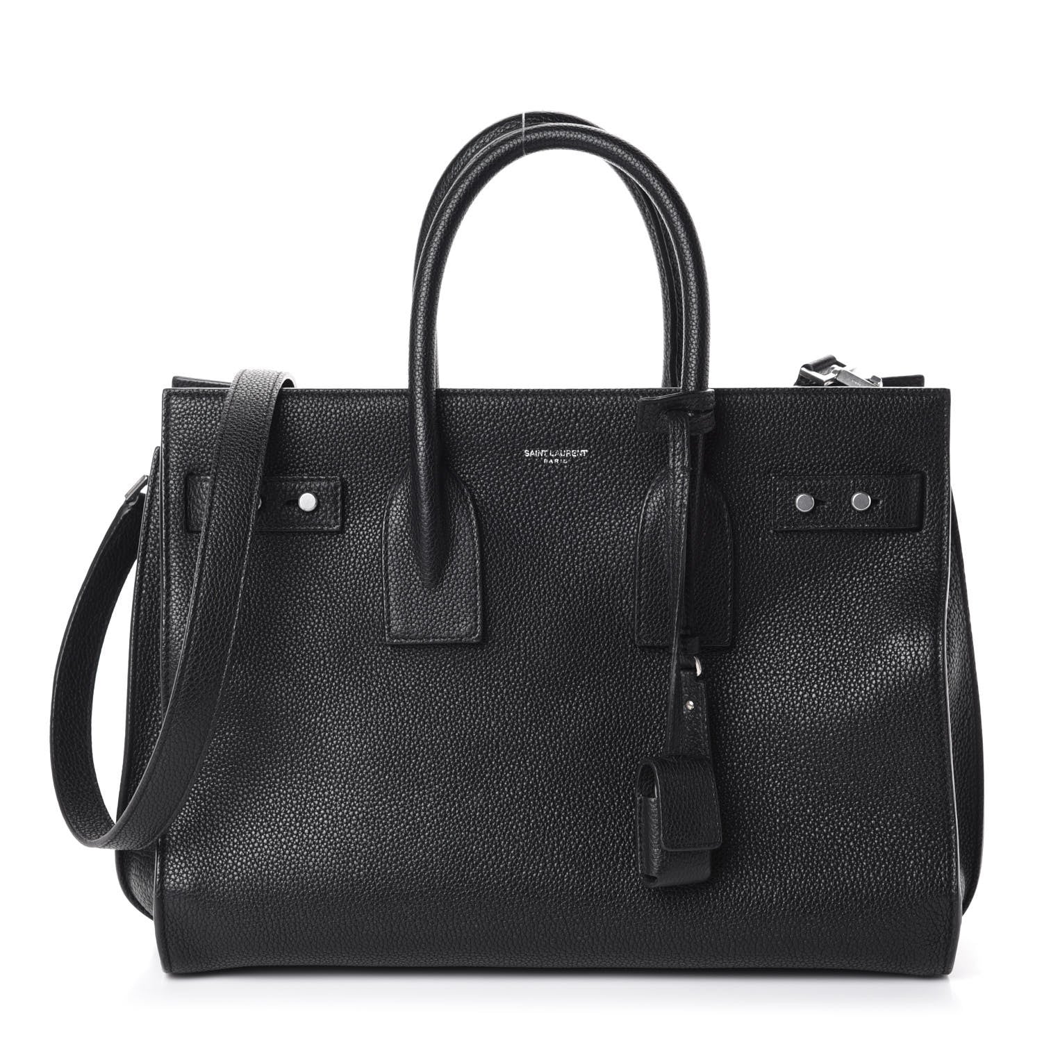 Saint Laurent Grained Calfskin Small Supple Sac De Jour Black 1 of 11