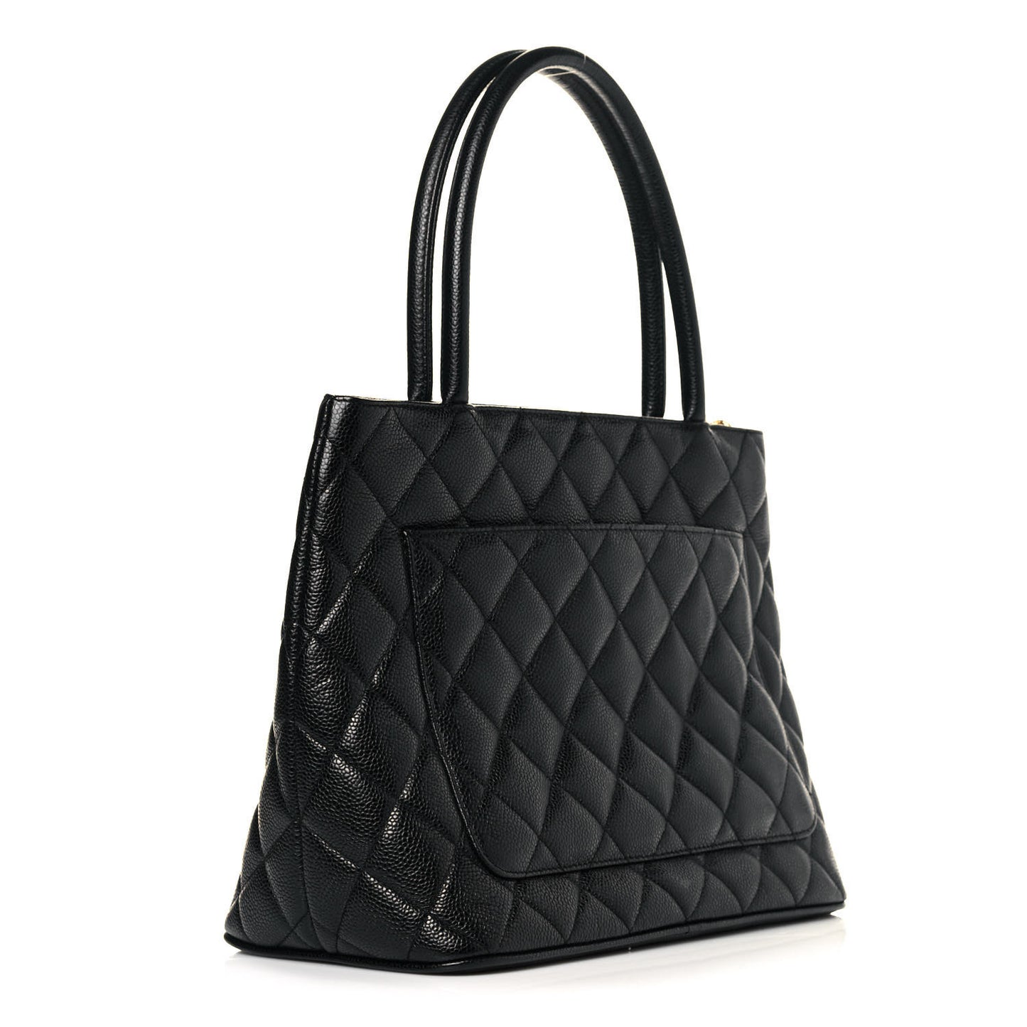 Caviar Quilted Medallion Tote Black