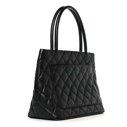 Chanel Caviar Quilted Medallion Tote Black 3 of 12