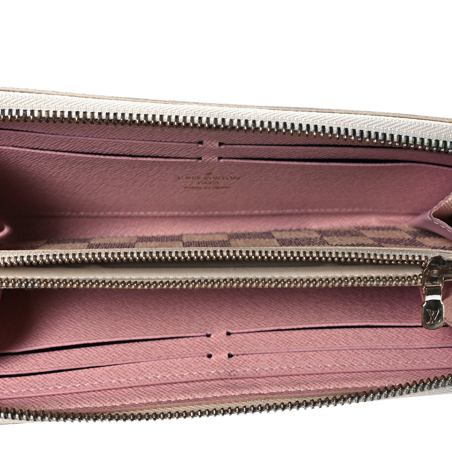 Louis Vuitton Damier Azur Clemence Wallet Rose Ballerine 5 of 9