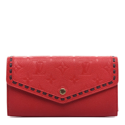 Louis Vuitton Empreinte Sarah Wallet Red Scarlet 1 of 7