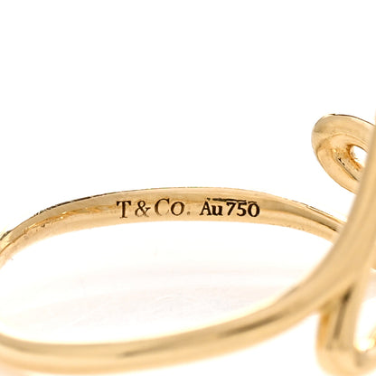 Tiffany 18K Yellow Gold Paloma's Graffiti Love Ring 50 5.5 4 of 5