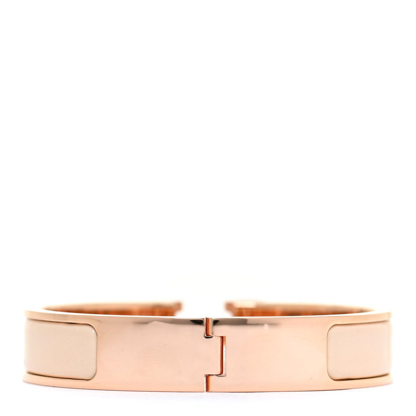 Enamel Narrow Clic Clac H Bracelet PM Beige Nacre