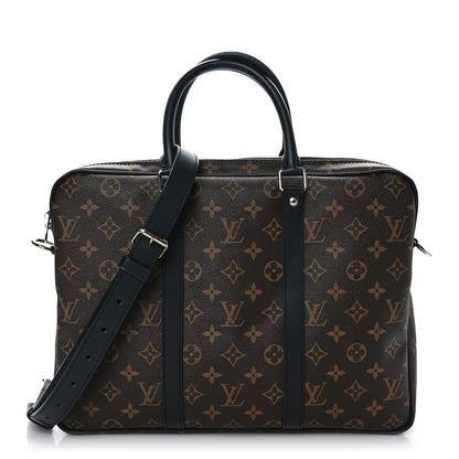 Louis Vuitton Monogram Macassar Porte-Documents Voyage PM 1 of 8