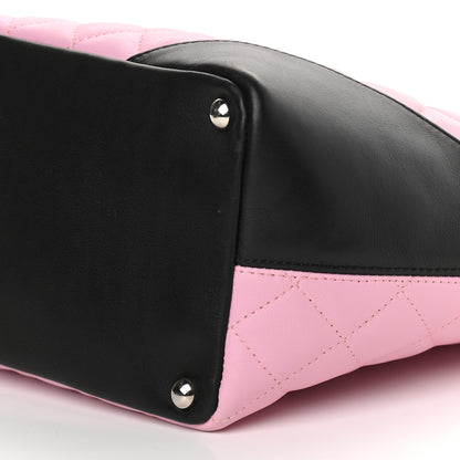 Chanel Calfskin Quilted Medium Cambon Tote Pink Black 9 of 9