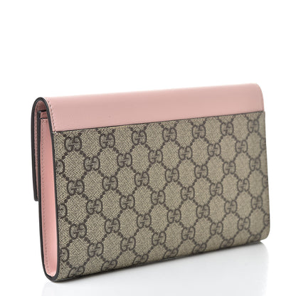 Gucci GG Supreme Monogram Calfskin Padlock Clutch Beige Perfect Pink 3 of 8