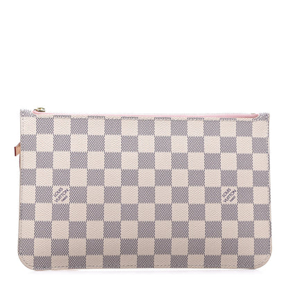 Louis Vuitton Damier Azur Neverfull MM GM Pochette Rose Ballerine 1 of 6