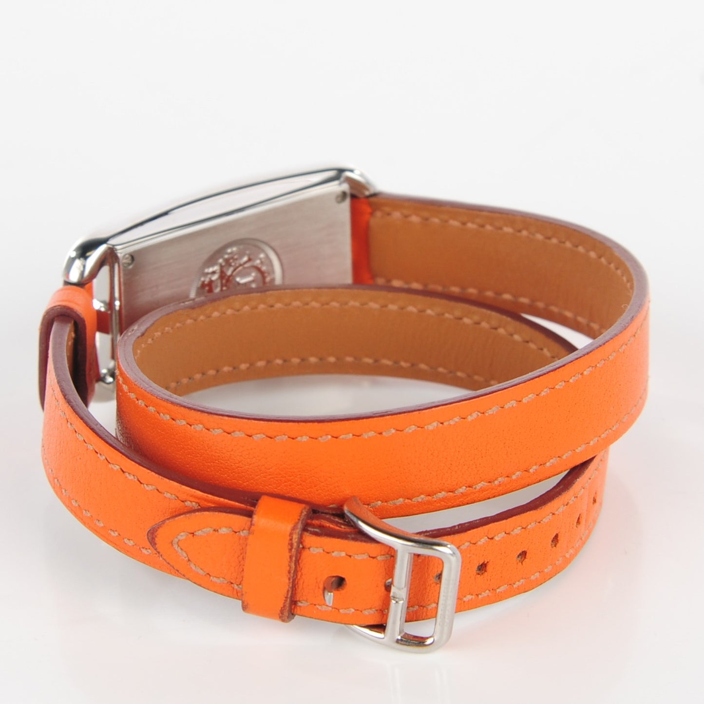 Stainless Steel Swift 20mm Cape Cod Double Tour Deux Zones Quartz Watch Orange