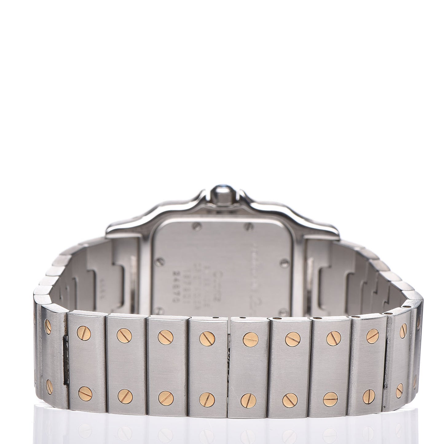 Stainless Steel 18K Yellow Gold 29mm Santos De Galbee Quartz Watch