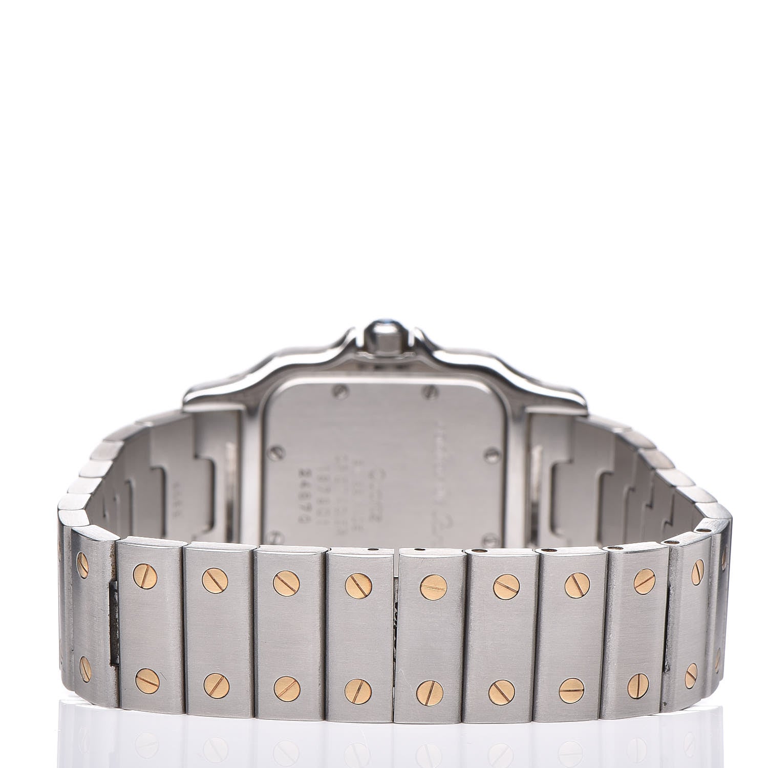 Cartier Stainless Steel 18K Yellow Gold 29mm Santos De Galbee Quartz Watch 4 of 7