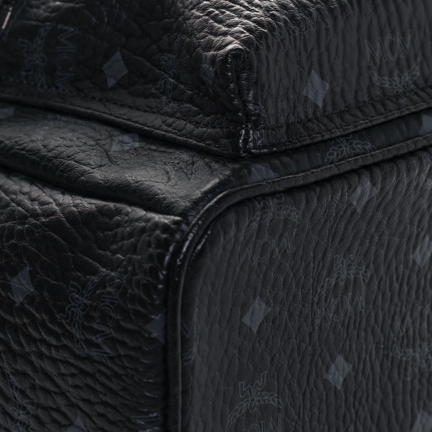 MCM Visetos Small Side Stud Stark Backpack Black 8 of 12
