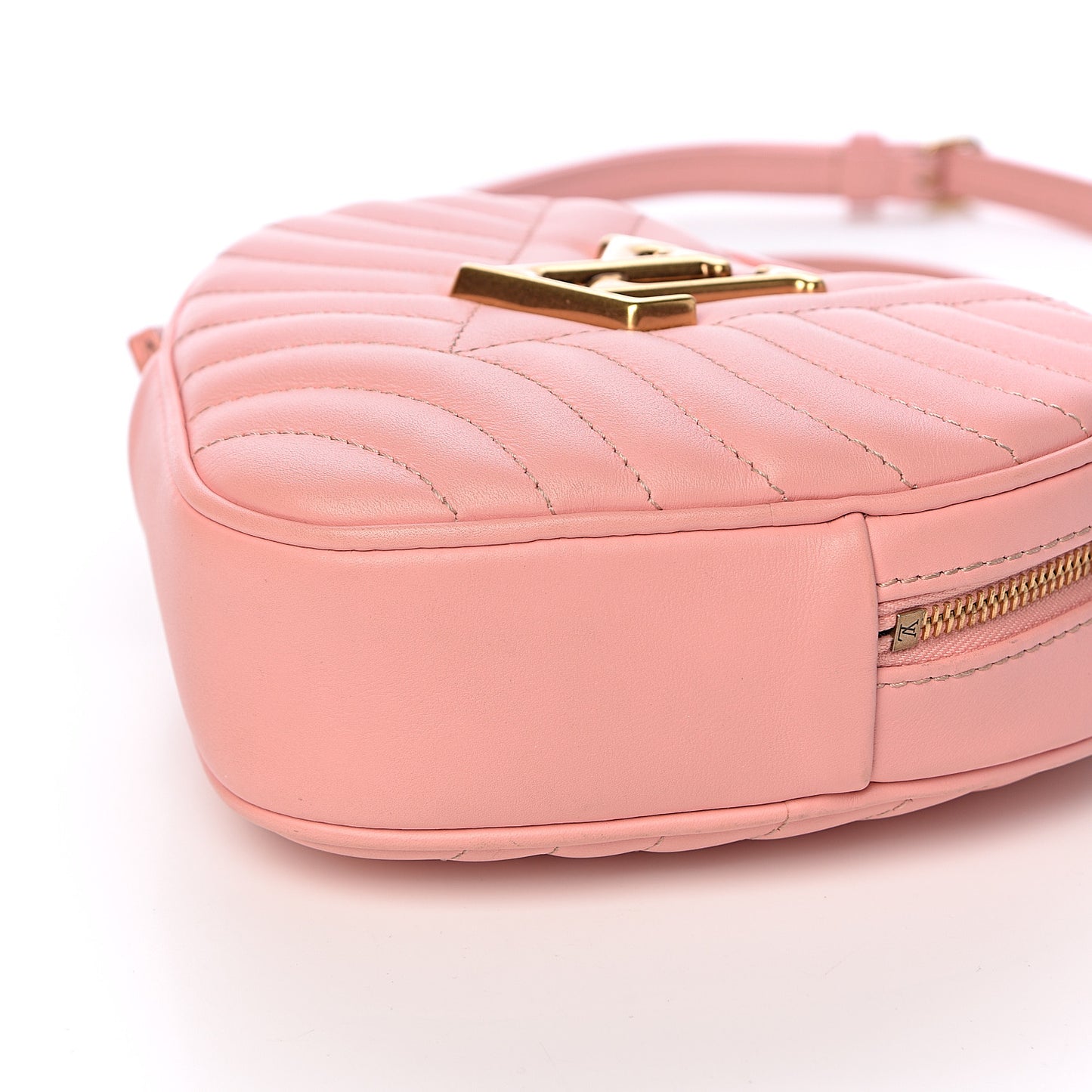 Calfskin New Wave Heart Bag Rose Pomettes