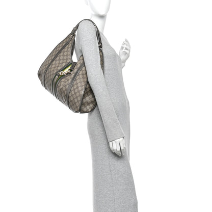 Gucci GG Plus Monogram Web Large Joy Shoulder Bag Metallic 2 of 12