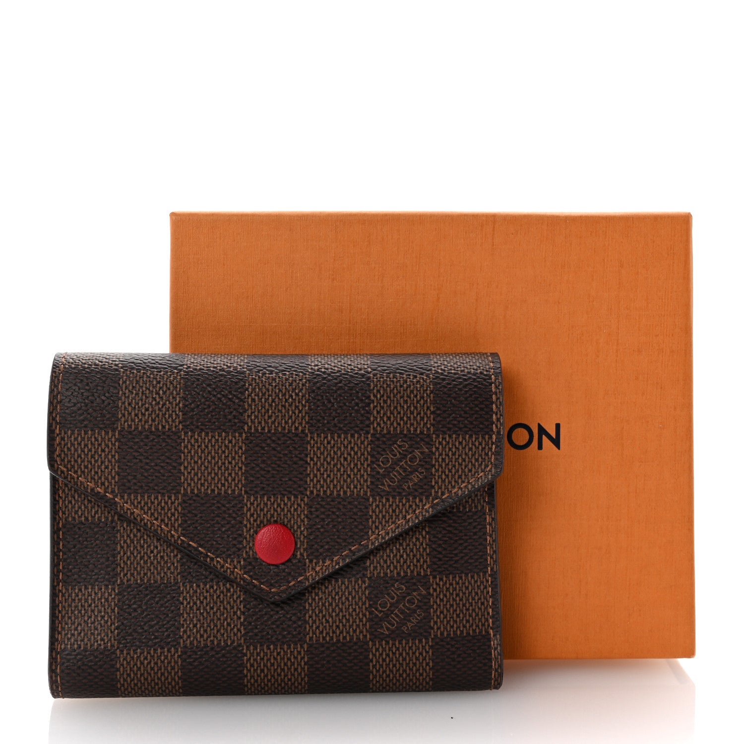 Louis Vuitton Damier Ebene Victorine Wallet Cherry 7 of 7