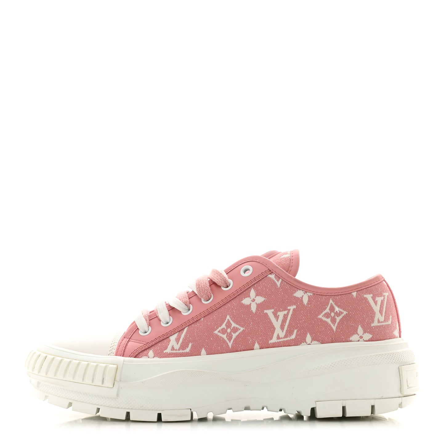 Denim Monogram Squad Sneakers 39.5 Pink