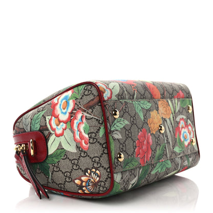 Gucci GG Supreme Monogram Tian Small Boston Beige Multicolor Red 4 of 11