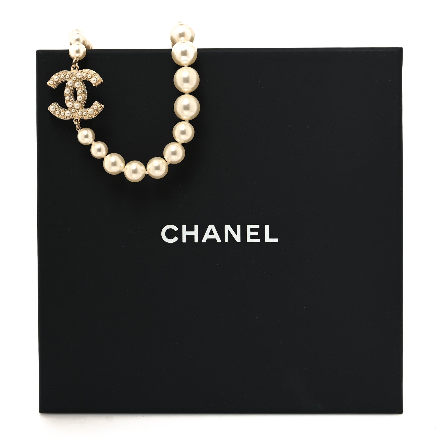 Chanel Pearl CC 100th Anniversary Necklace Light Gold 5 of 5
