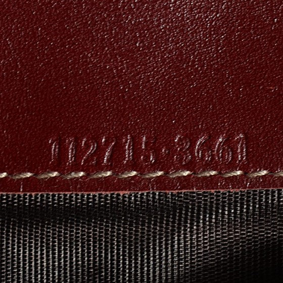 Gucci Guccissima Margaux Calfskin Metal Bar Continental Flap Wallet Dark Red 7 of 14