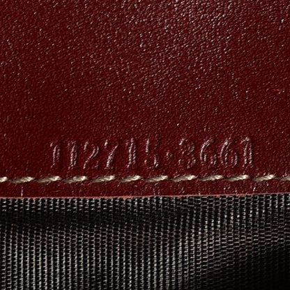 Gucci Guccissima Margaux Calfskin Metal Bar Continental Flap Wallet Dark Red 7 of 14