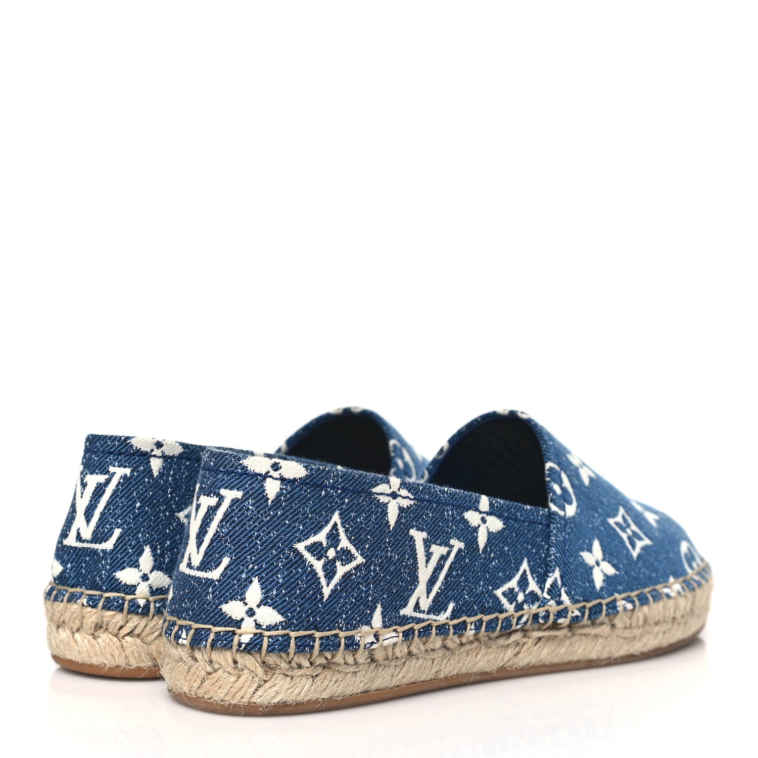 Louis Vuitton Monogram Denim Starboard Espadrille Flats 35 Blue 4 of 8