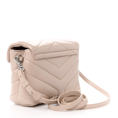 Saint Laurent Calfskin Y Quilted Monogram Toy Loulou Crossbody Bag Light Natural 3 of 11