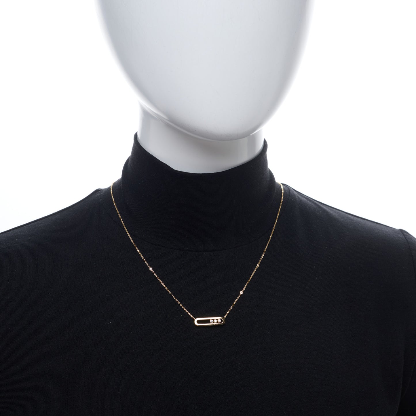 18K Rose Gold Diamond Baby Move Necklace