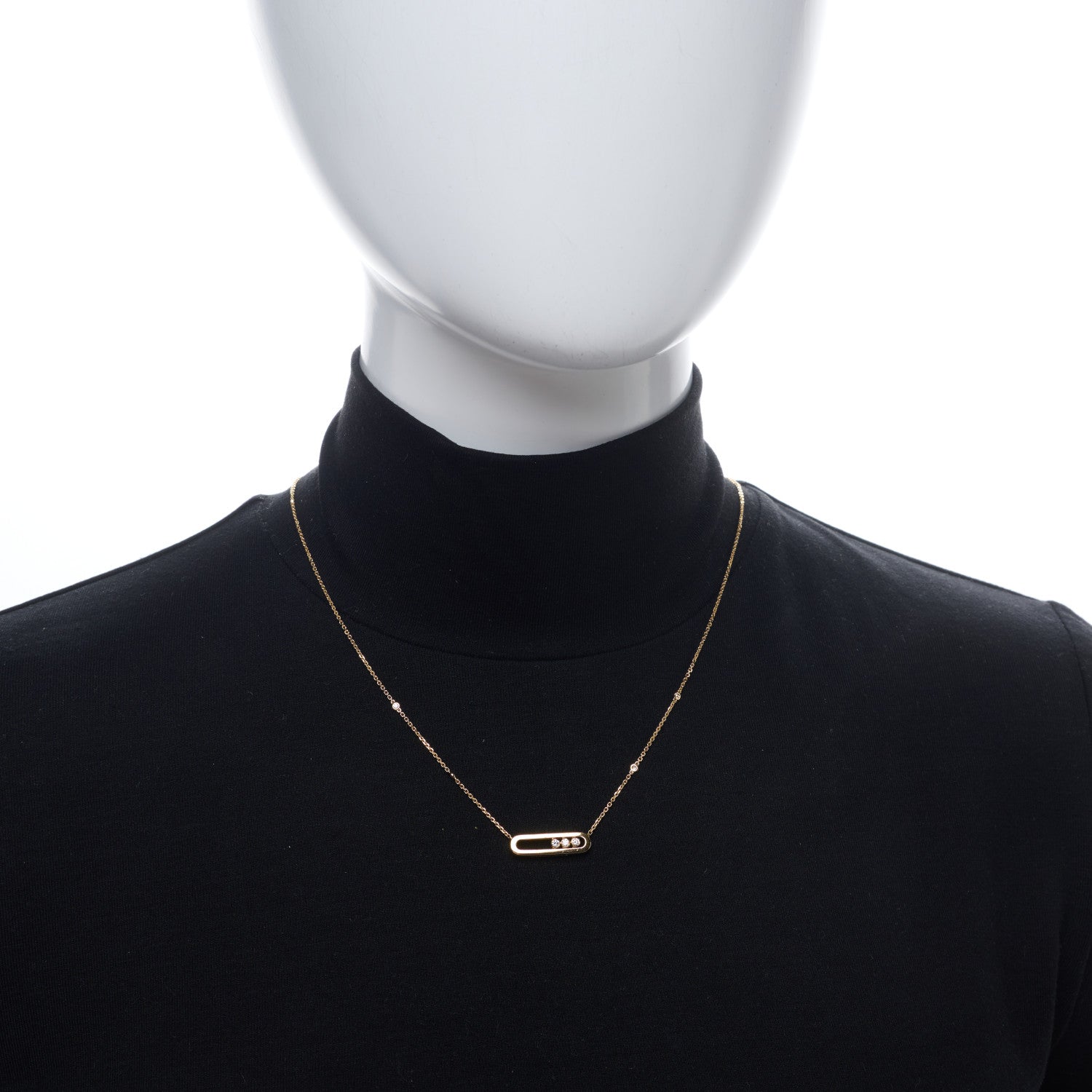 Messika 18K Rose Gold Diamond Baby Move Necklace 2 of 6