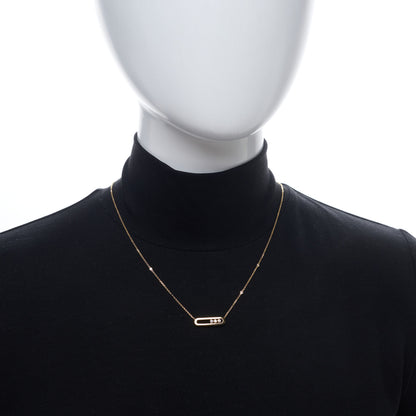Messika 18K Rose Gold Diamond Baby Move Necklace 2 of 6