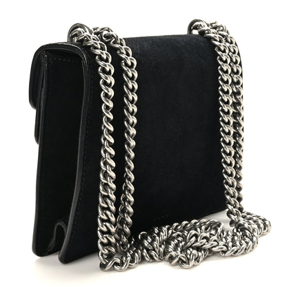 Gucci Suede Mini Dionysus Shoulder Bag Black 2 of 9