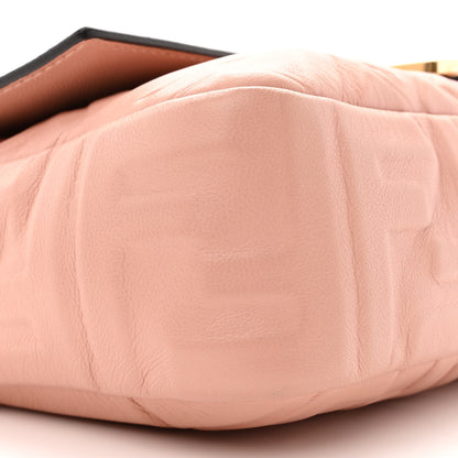 Fendi Nappa FF 1974 Embossed Baguette Rosa Bourbon 9 of 12