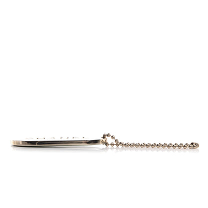 Chanel Stripe Dog Tag Key Ring Turquoise 4 of 4
