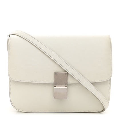 Celine Liege Calfskin Medium Classic Box Flap Bag White 2 of 10