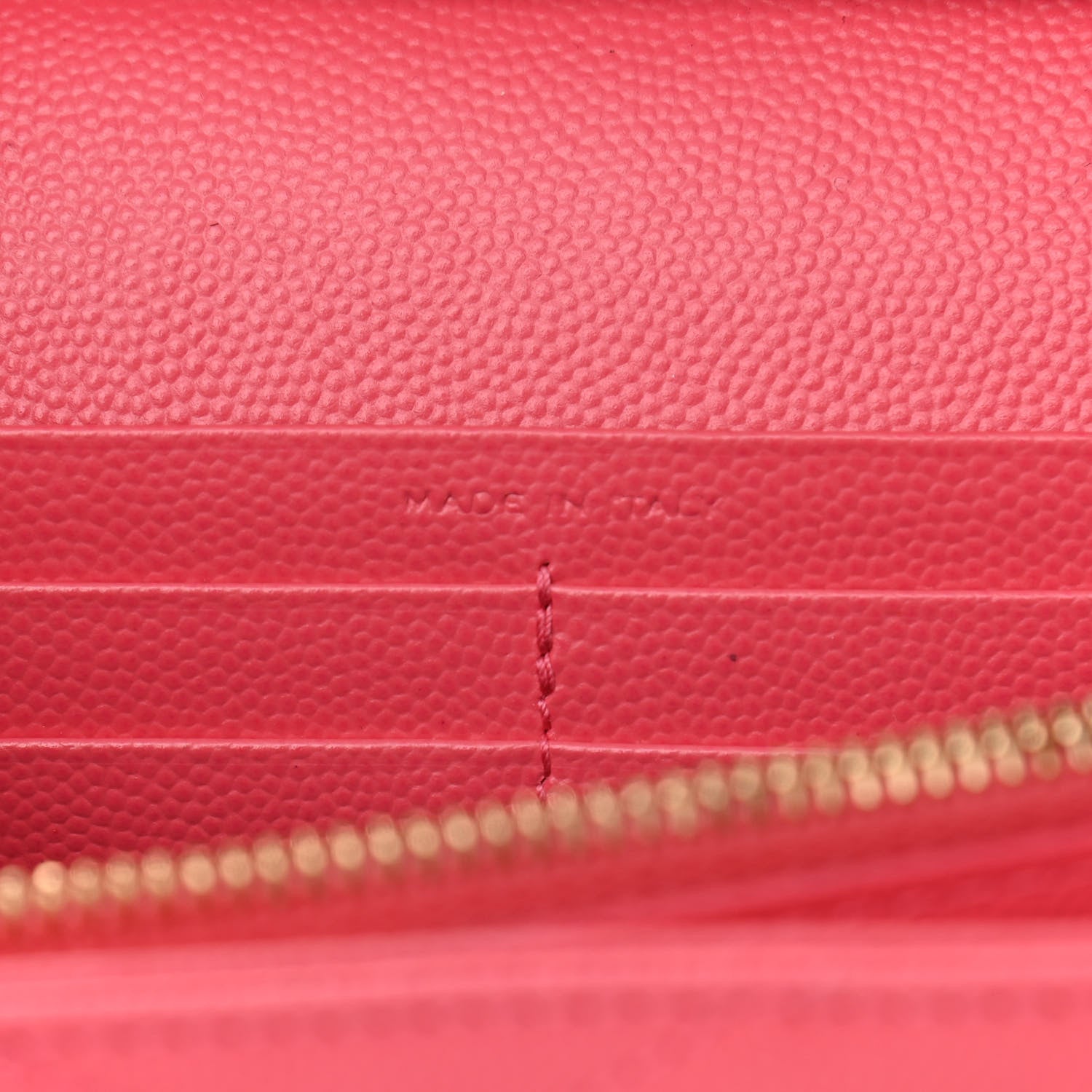 Saint Laurent Grain De Poudre Matelasse Chevron Monogram Chain Wallet Rose Clair 7 of 12