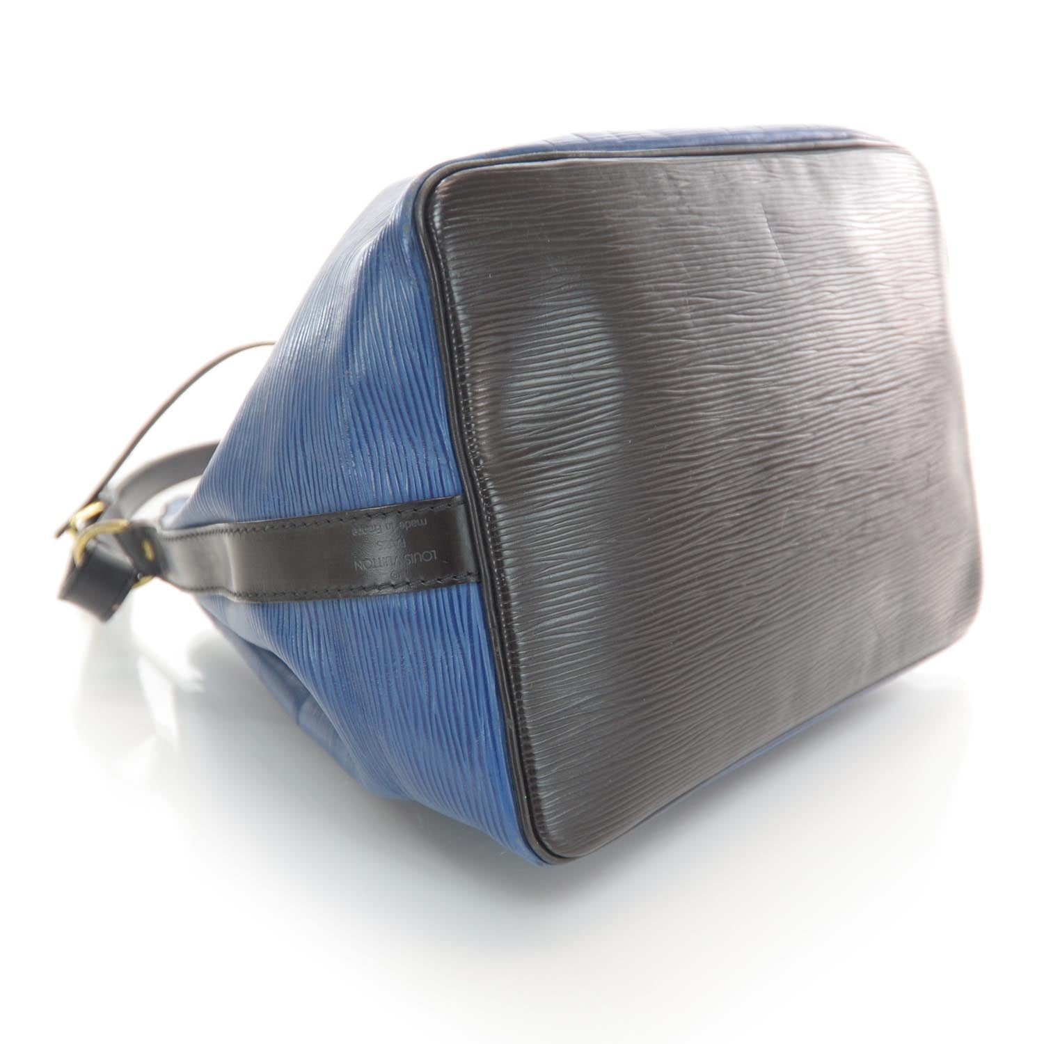 Louis Vuitton Epi Petit Noe Blue Black 4 of 7