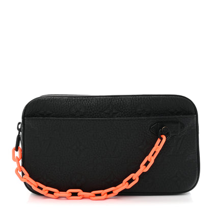 Louis Vuitton Taurillon Monogram Uniformes Solar Ray Soft Pochette Volga Belt Bag Black 1 of 9