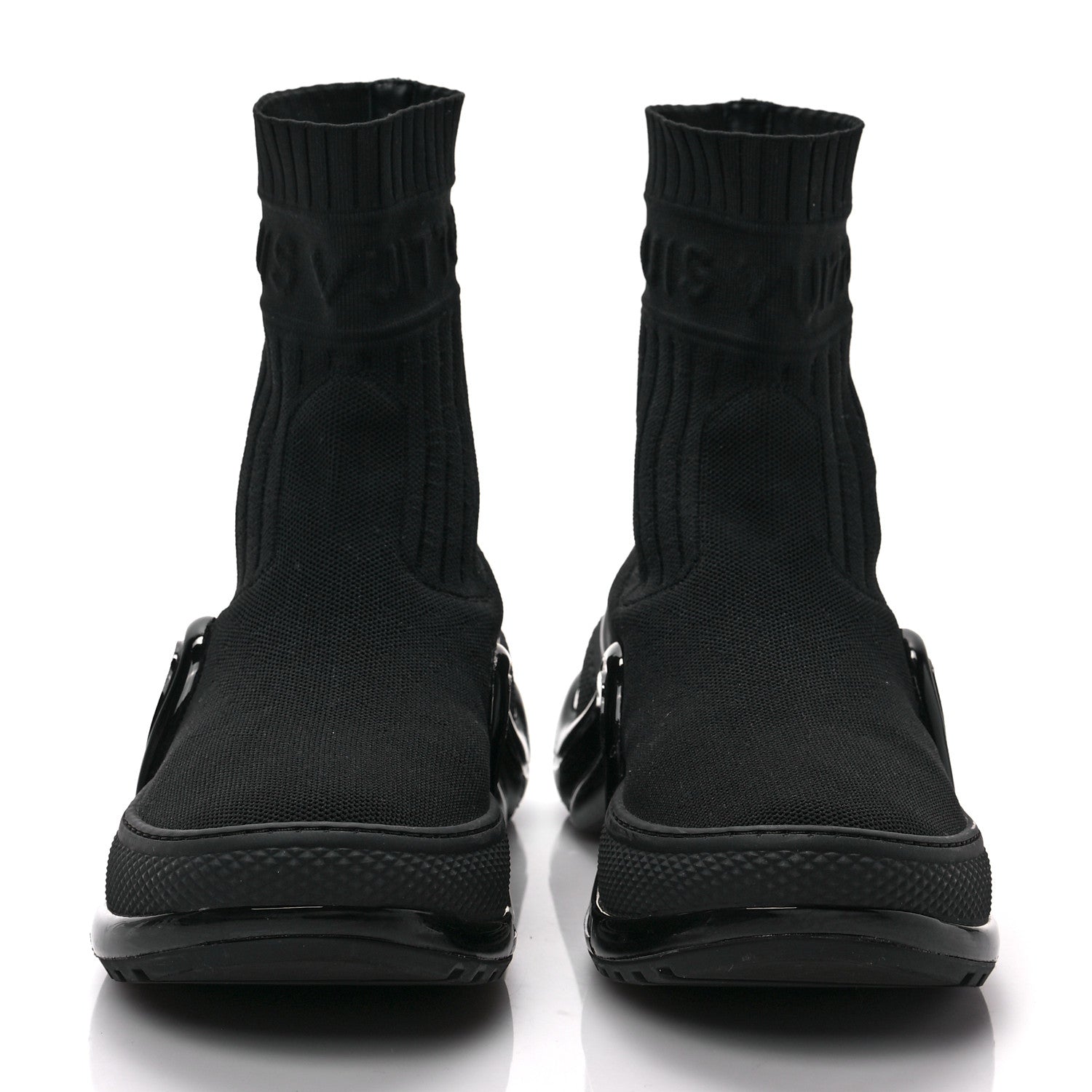 Louis Vuitton Stretch Textile Patent LV Archlight Sneaker Boots 38 Black 2 of 6