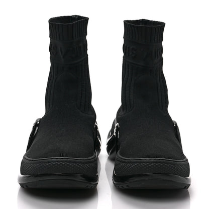 Louis Vuitton Stretch Textile Patent LV Archlight Sneaker Boots 38 Black 2 of 6
