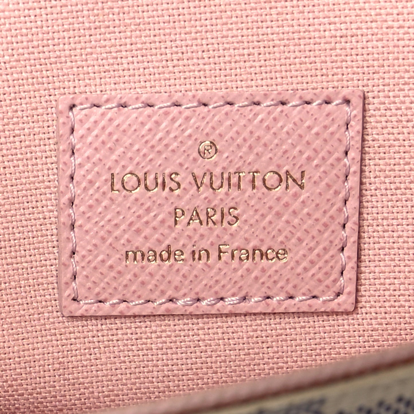 Damier Azur Pochette Felicie Chain Wallet Rose Ballerine