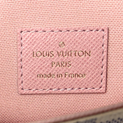Louis Vuitton Damier Azur Pochette Felicie Chain Wallet Rose Ballerine 7 of 12