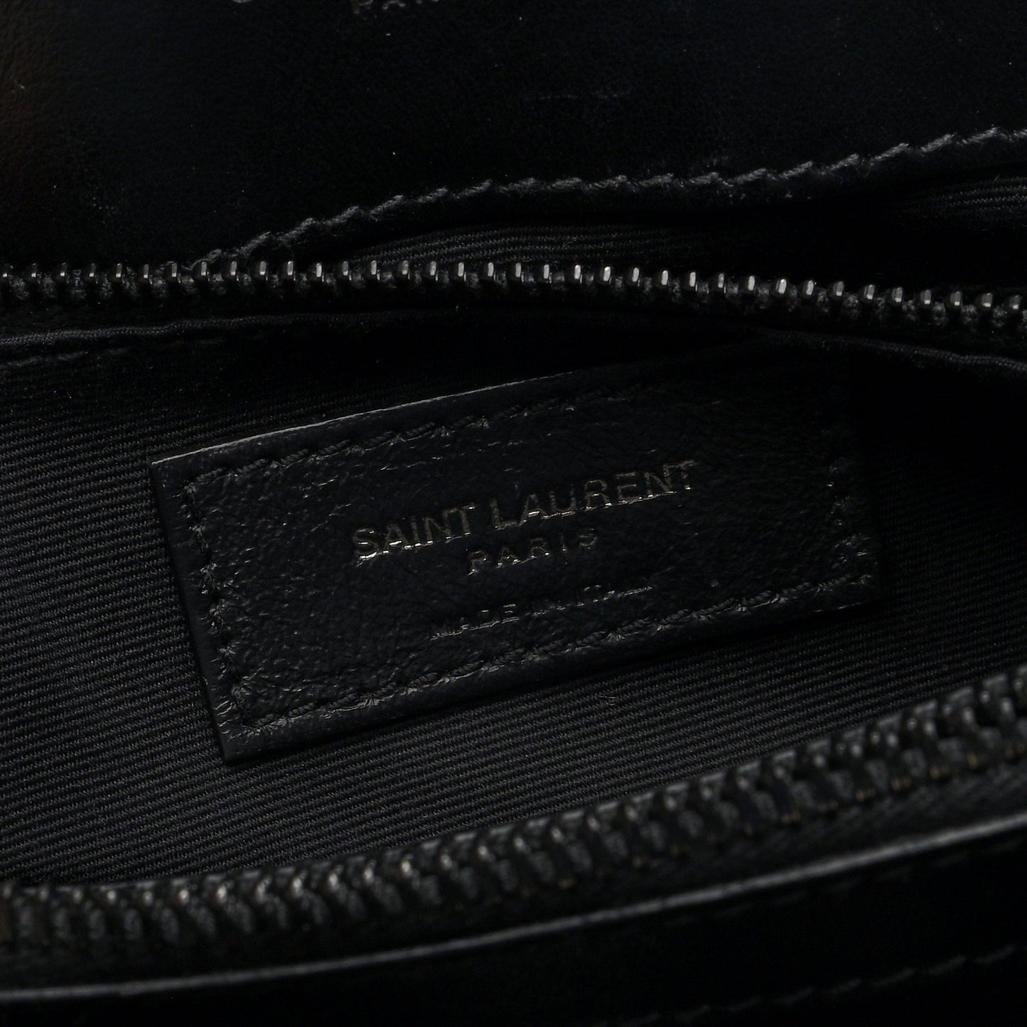 Calfskin Y Quilted Monogram Monochrome Medium Loulou Chain Satchel Black