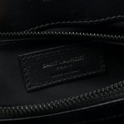 Saint Laurent Calfskin Y Quilted Monogram Monochrome Medium Loulou Chain Satchel Black 6 of 9