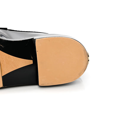 Chanel Shiny Calfskin Logo Loafers 35 Black 17 of 18