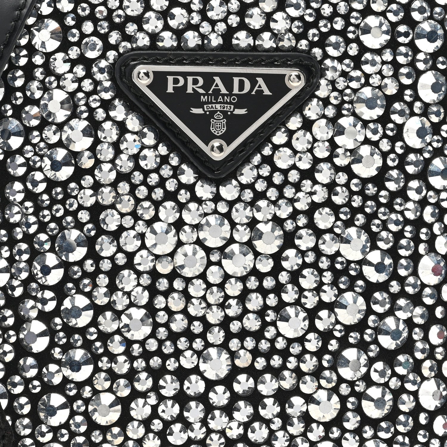 Prada Satin Crystal Small Panier Bucket Bag Metal 8 of 10